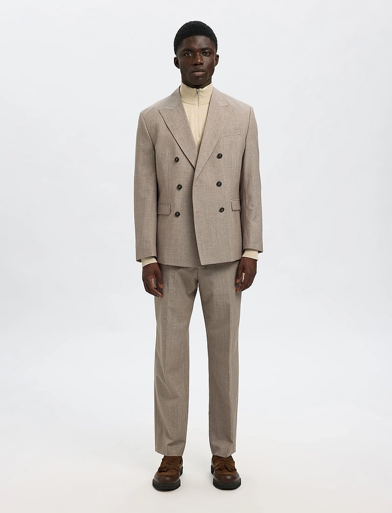 Selected - SLHBERG HALF ZIP CARDIGAN NOOS - pullover mit halbem reißverschluss - oatmeal - 5