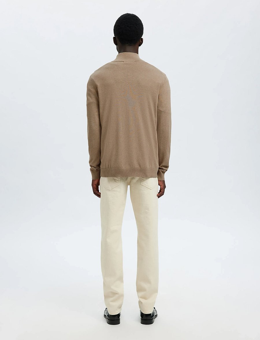 Selected - SLHBERG LS HALF ZIP NOOS - pullover mit halbem reißverschluss - savannah tan - 2