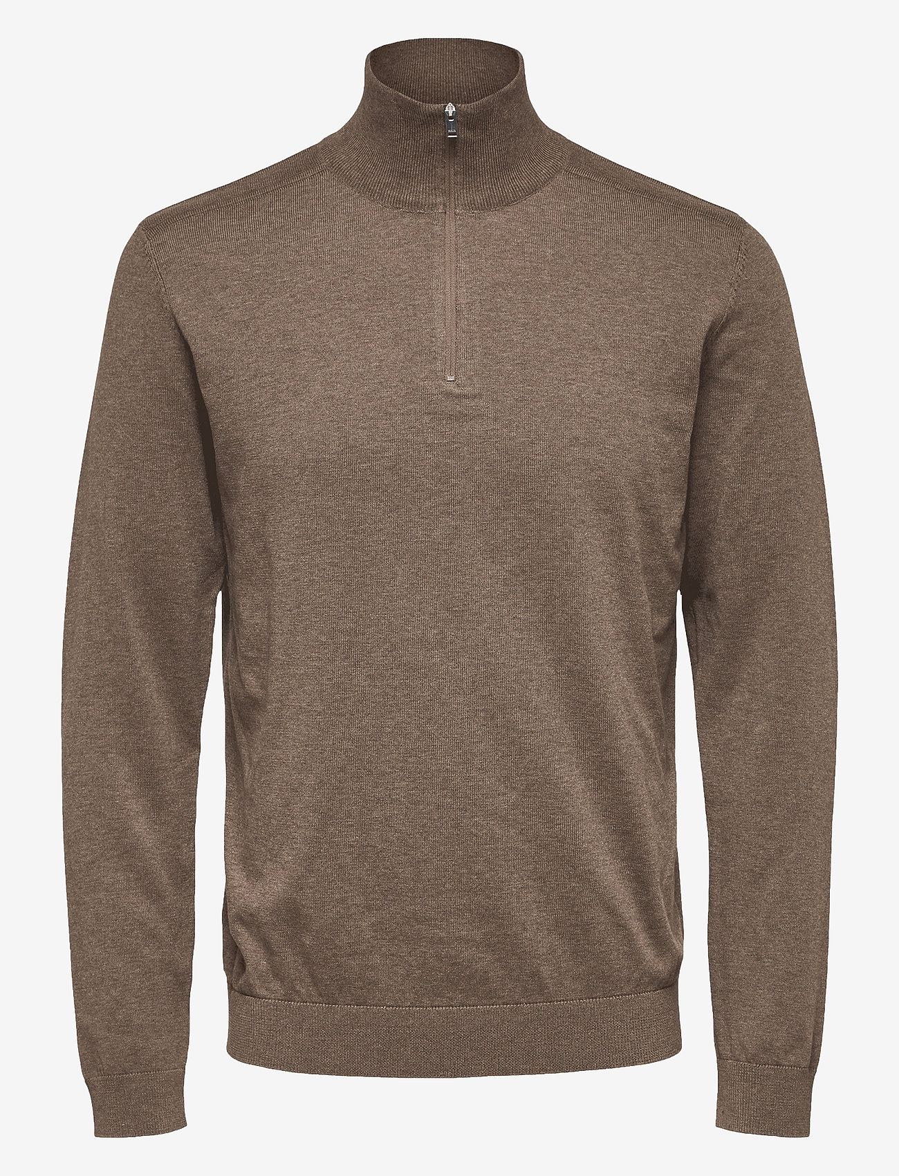 Selected - SLMBERG LS HALF ZIP NOOS - neuleet joissa puolipitkä vetoketju - teak - 1