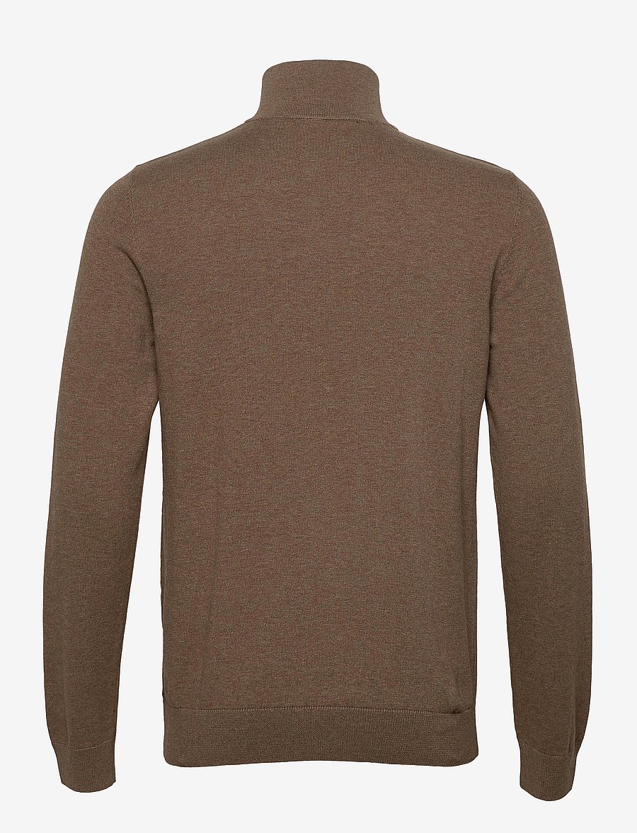 Selected - SLHBERG LS HALF ZIP NOOS - pullover mit halbem reißverschluss - teak - 2