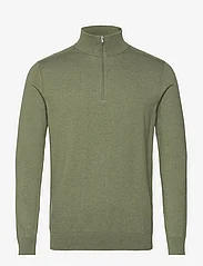 Selected Homme - SLHBERG HALF ZIP CARDIGAN NOOS - džemperi ar daļēju rāvējslēdzēja aizdari - vineyard green - 0