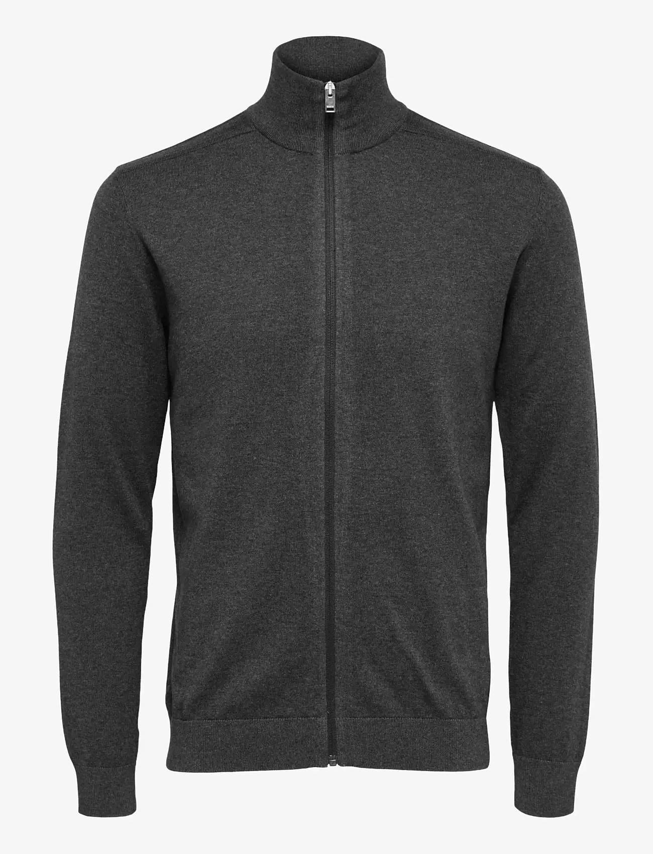 Selected - SLHBERG FULL ZIP CARDIGAN B - lukuga džemprid - antracit - 1