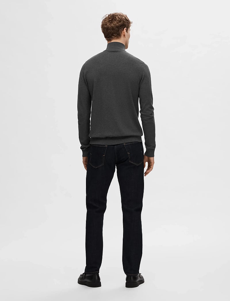 Selected - SLHBERG FULL ZIP CARDIGAN B - lukuga džemprid - antracit - 2