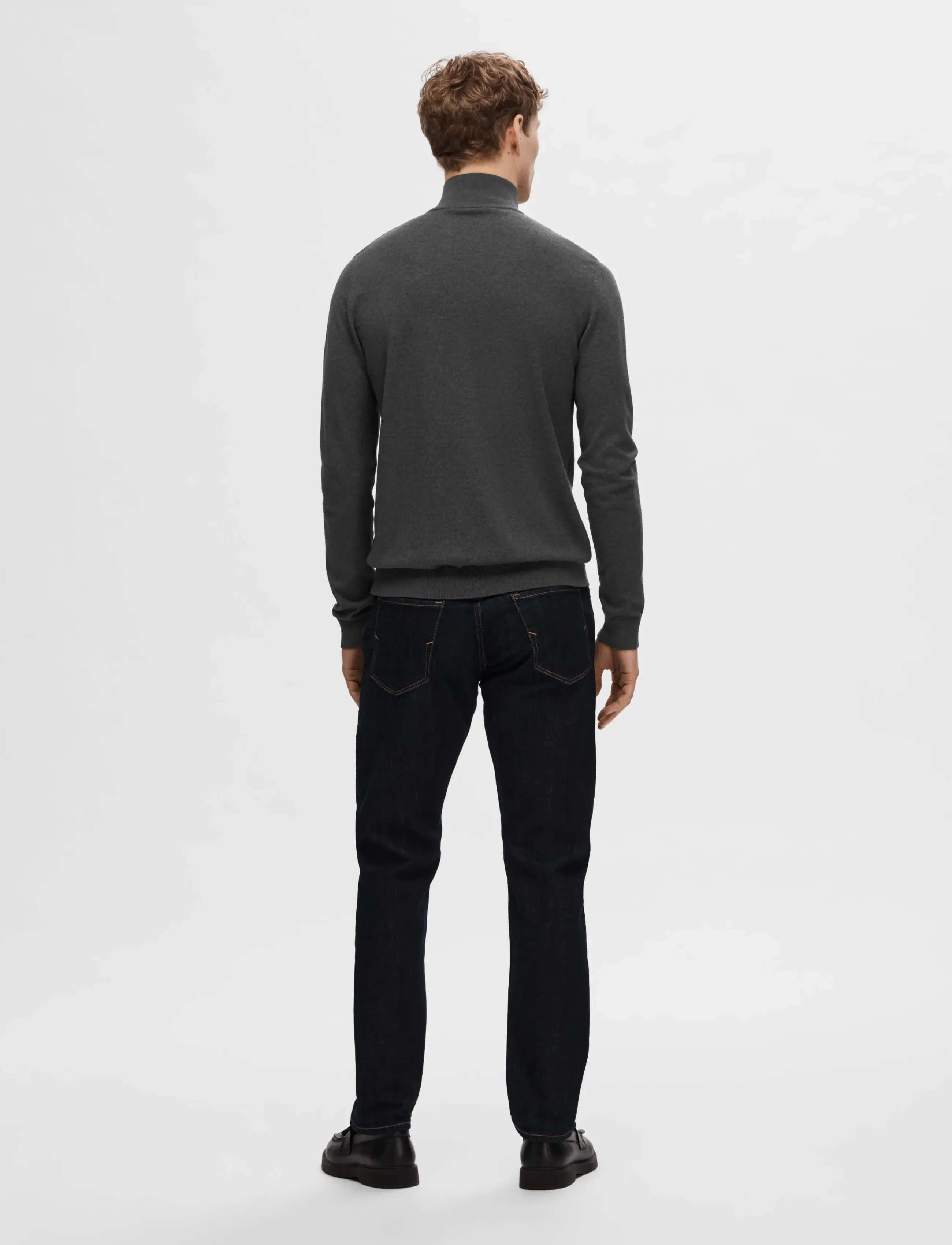 Selected - SLMBERG FULL ZIP CARDIGAN NOOS - pullover mit durchgehendem reißverschluss - antracit - 2