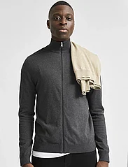 Selected Homme - SLHBERG FULL ZIP CARDIGAN NOOS - birthday gifts - antracit - 4