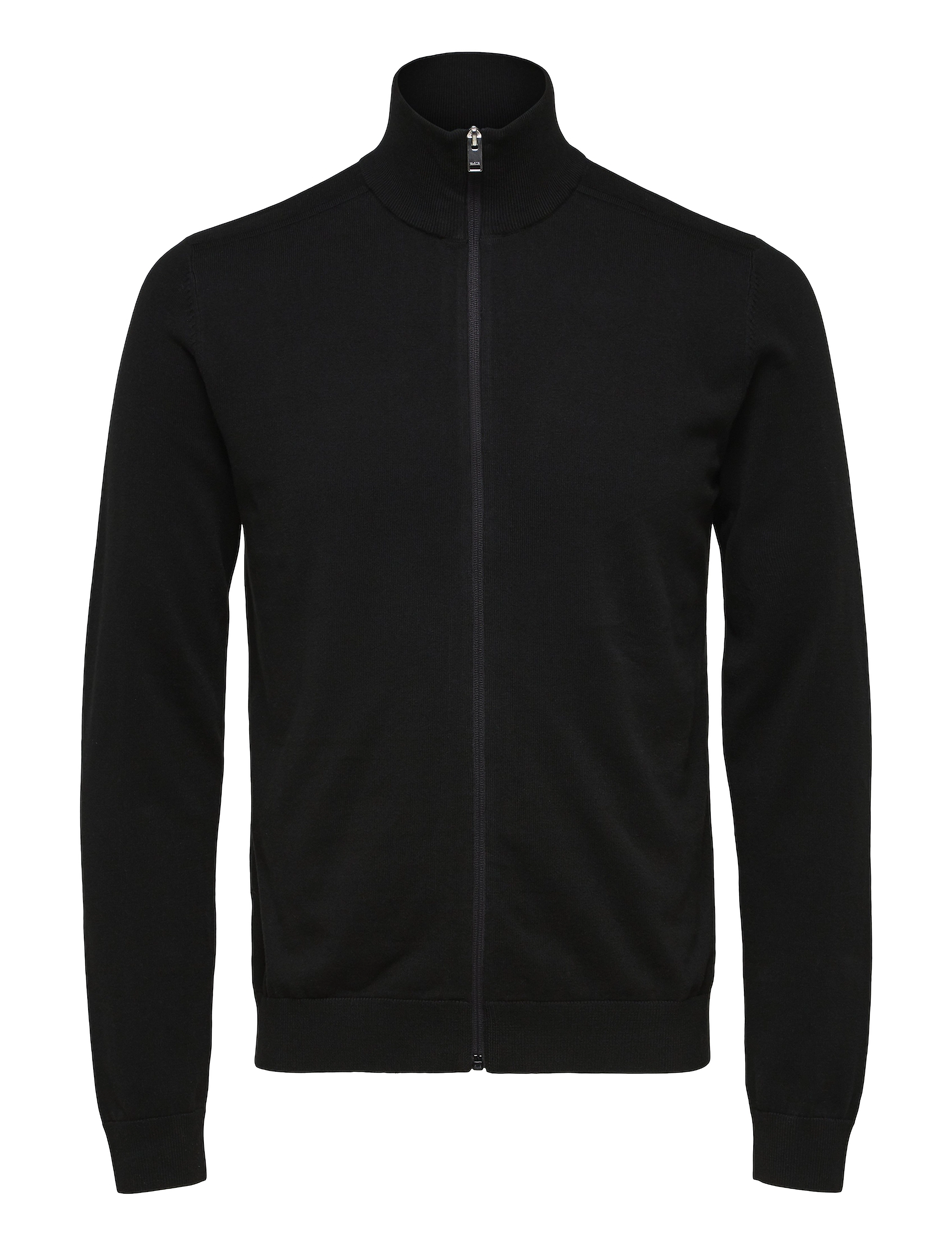 Selected - SLMBERG FULL ZIP CARDIGAN NOOS - fødselsdagsgaver - black - 1