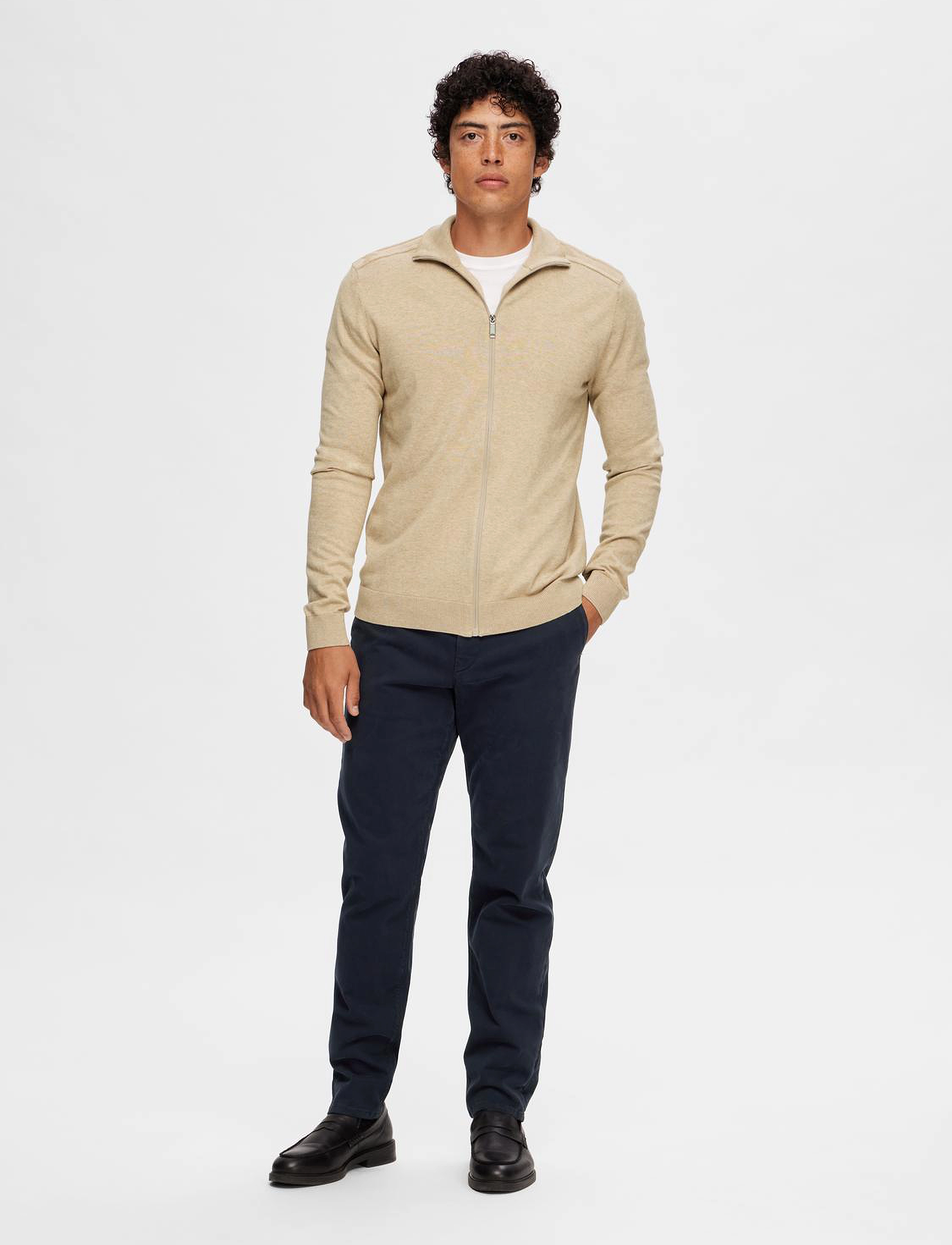 Selected - SLMBERG FULL ZIP CARDIGAN NOOS - fødselsdagsgaver - kelp - 4