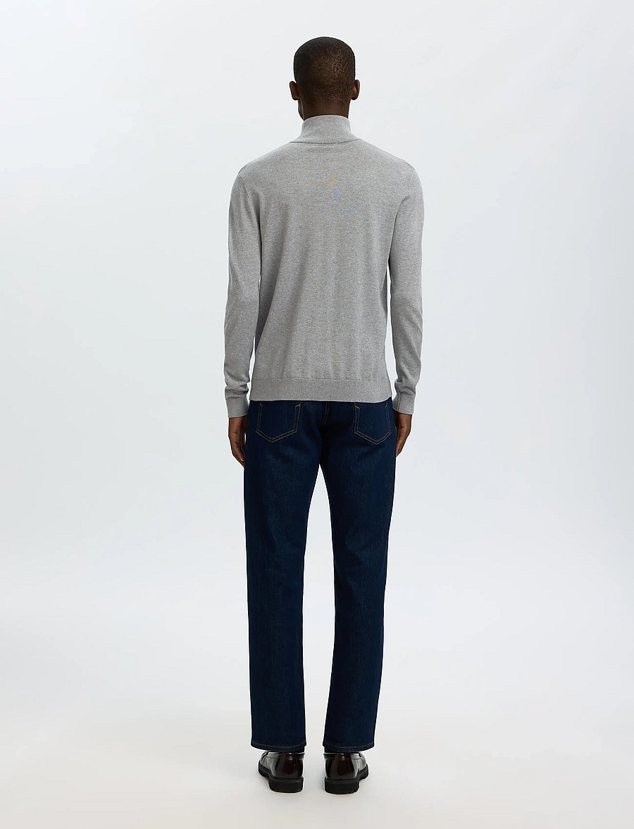 Selected - SLMBERG FULL ZIP CARDIGAN NOOS - pulls zippés - medium grey melange - 3