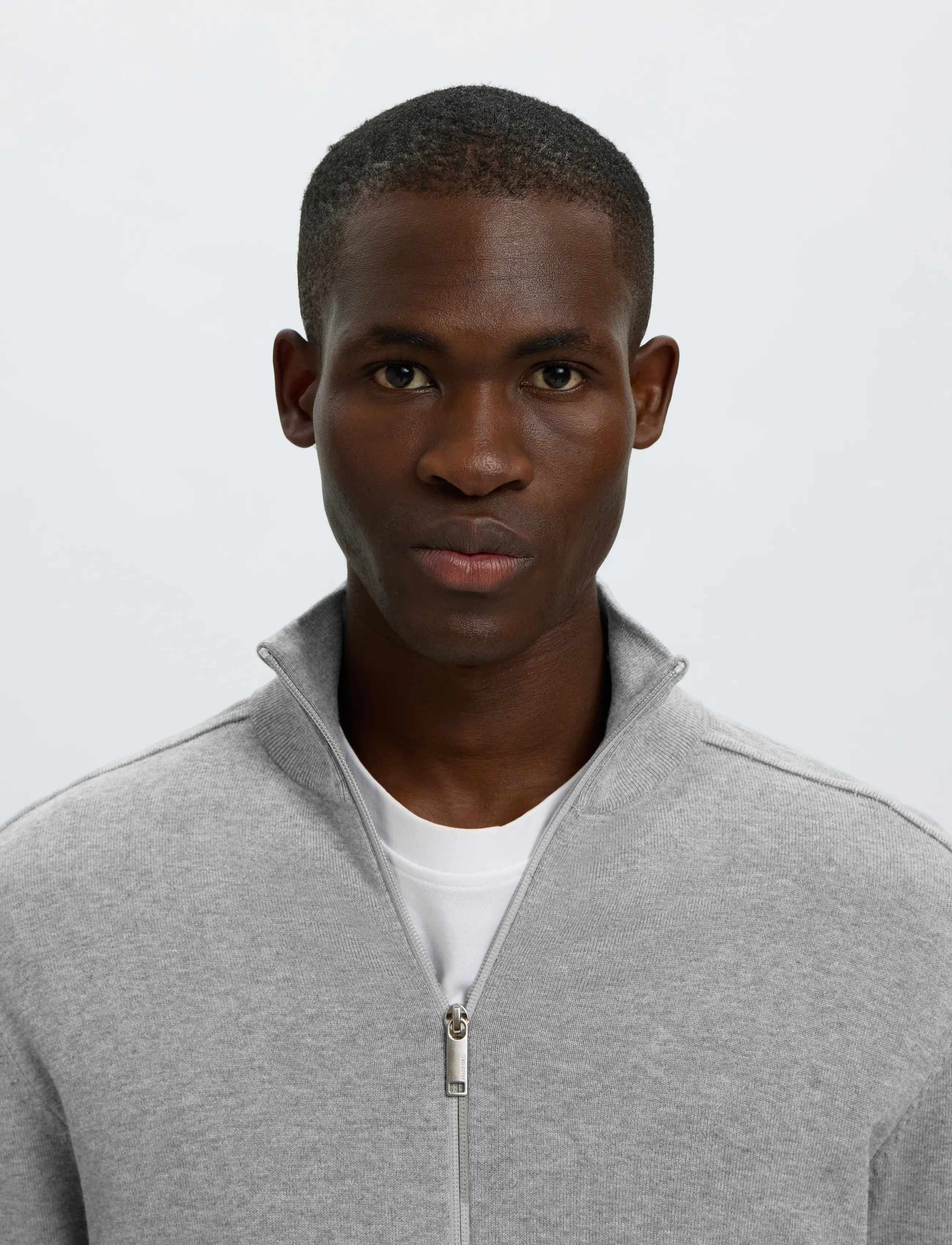 Selected - SLMBERG FULL ZIP CARDIGAN NOOS - pullover mit durchgehendem reißverschluss - medium grey melange - 5