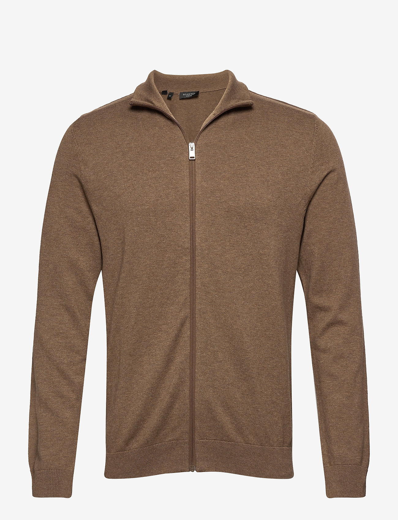 Selected - SLMBERG FULL ZIP CARDIGAN NOOS - full zip tröjor - teak - 1