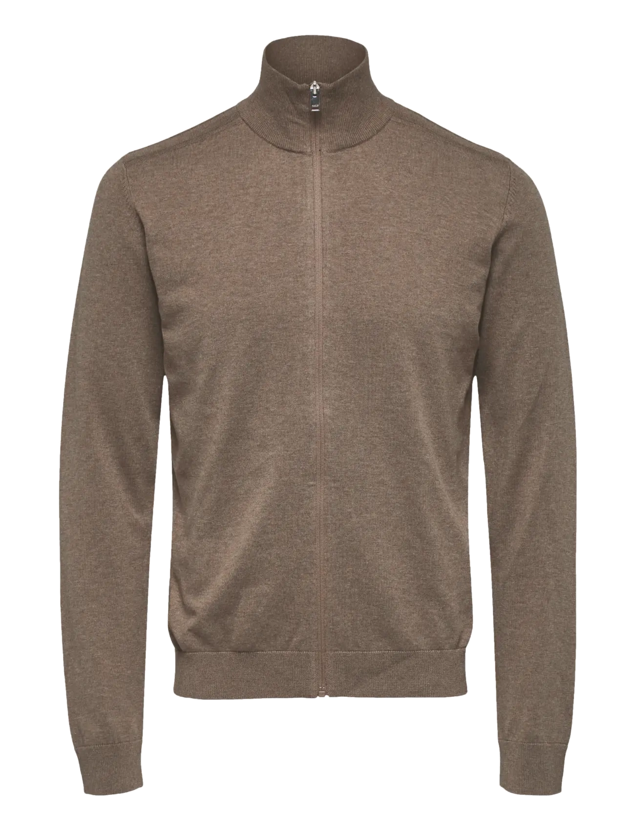 Selected SLMBERG FULL ZIP CARDIGAN NOOS - Pullover mit durchgehendem Reißverschluss - TEAK / khaki/green