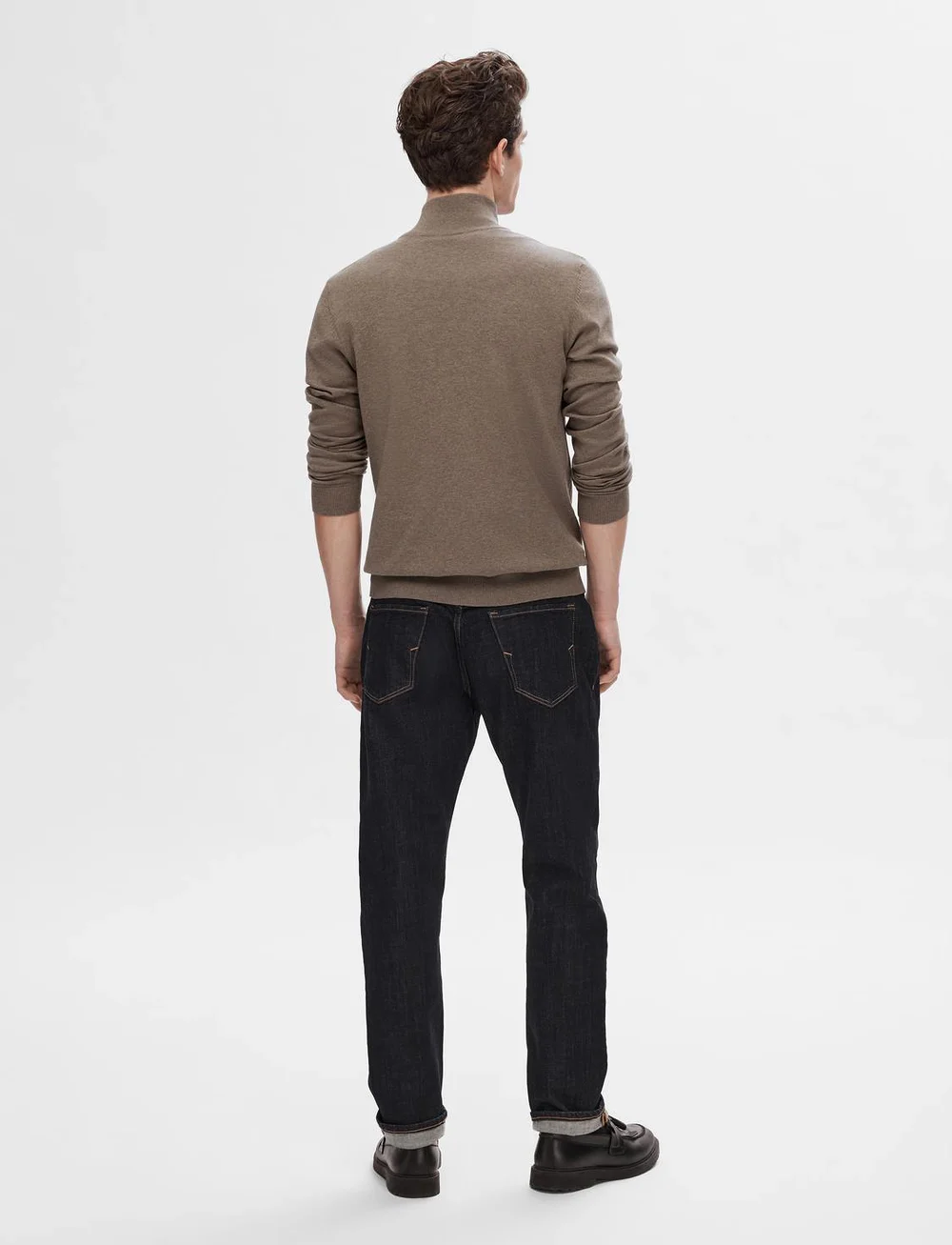 Selected - SLHBERG FULL ZIP CARDIGAN NOOS - full zip tröjor - teak - 4