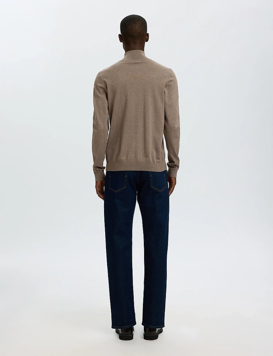 Selected - SLMBERG FULL ZIP CARDIGAN NOOS - pulls zippés - teak - 2
