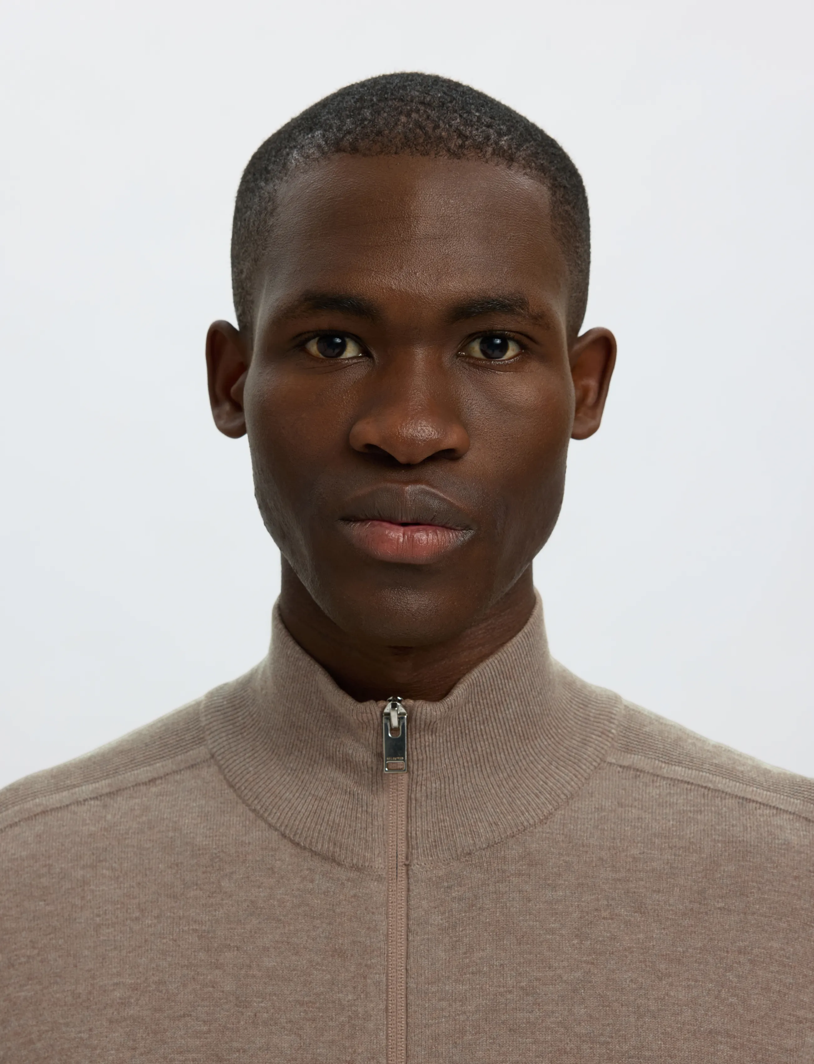 Selected - SLMBERG FULL ZIP CARDIGAN NOOS - pullover mit durchgehendem reißverschluss - teak - 4