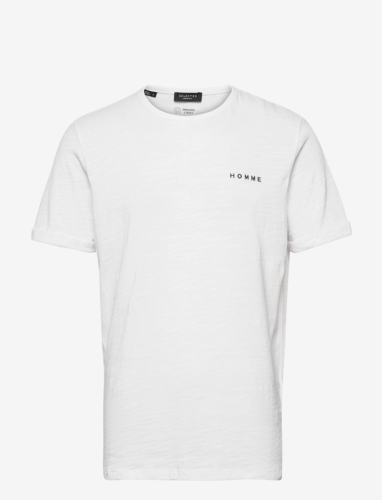 Selected Homme - SLHFRED STRUCTURE SS O-NECK TEE B EX - bright white - 0