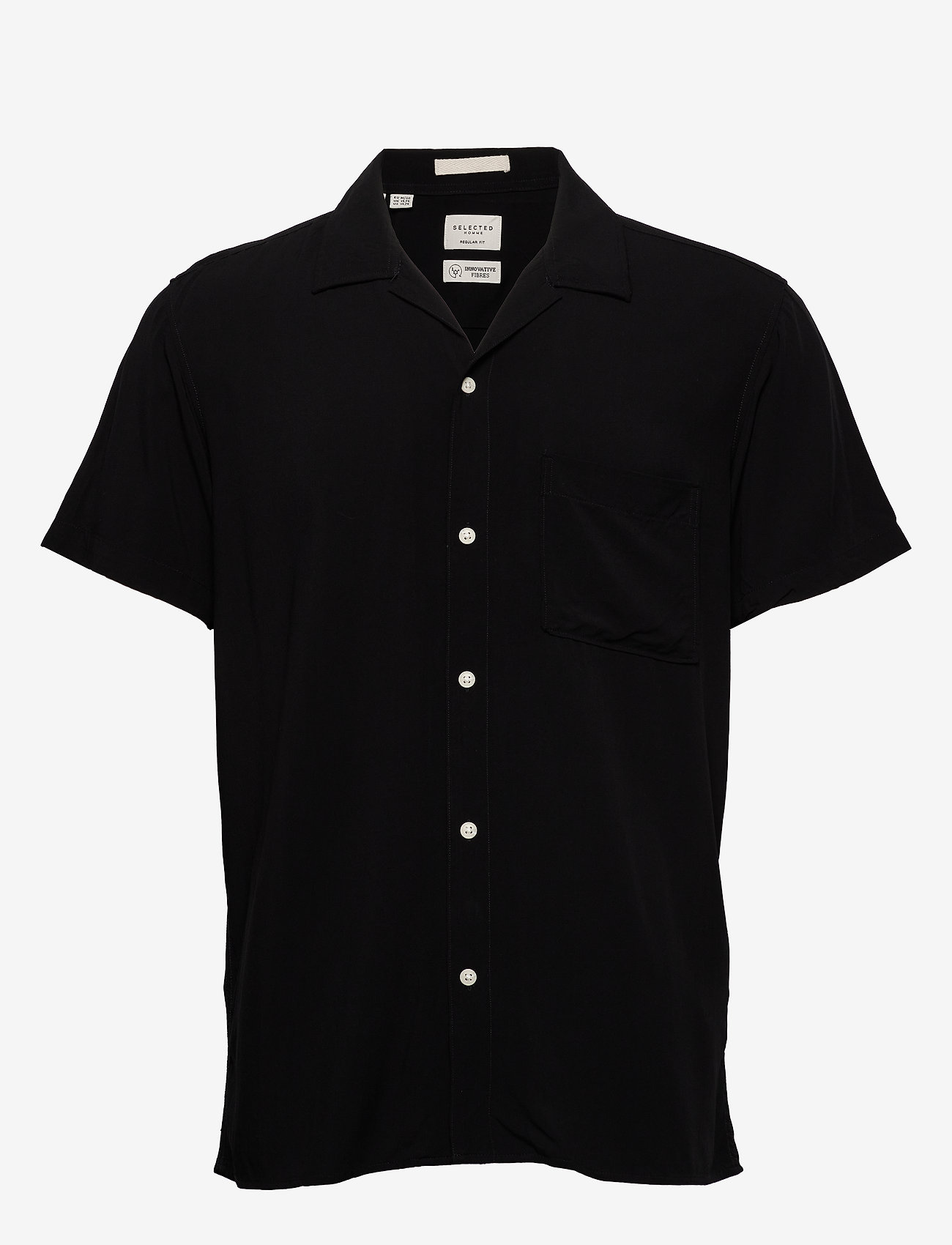 Selected Homme - SLHREGKARLSSON SHIRT SS  W - black - 0