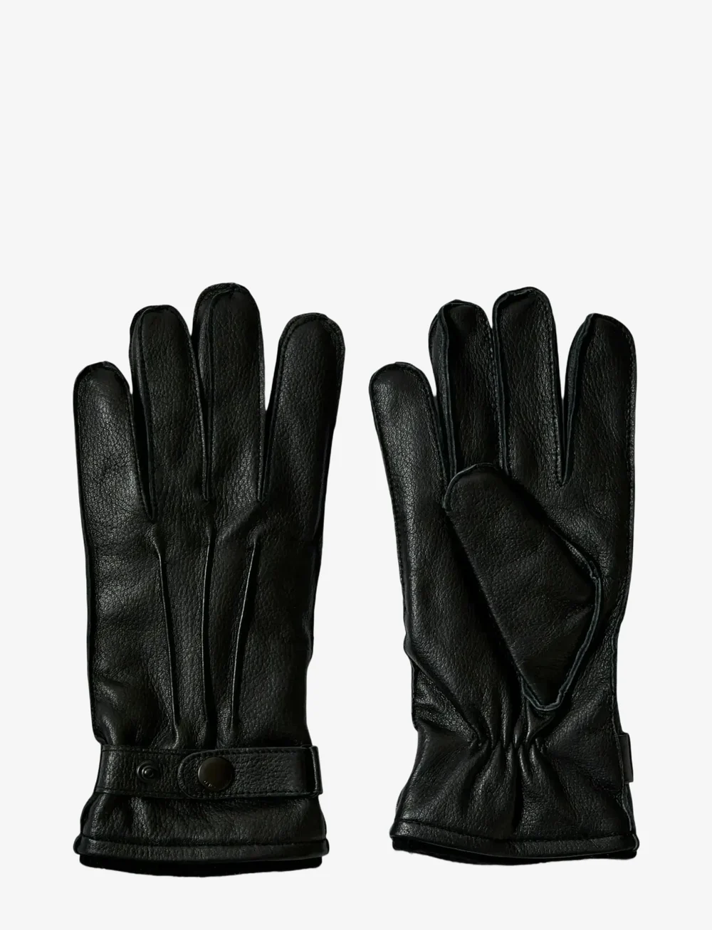 Selected - SLHPOUL LEATHER GLOVES - kolleksjoner - black - 1