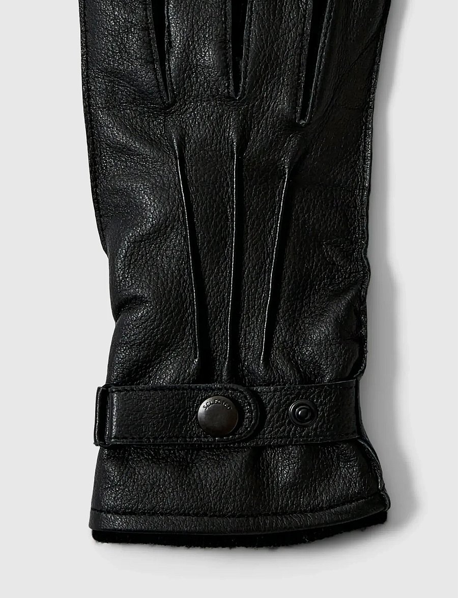 Selected - SLMPOUL LEATHER GLOVES - nach anlass kaufen - black - 0
