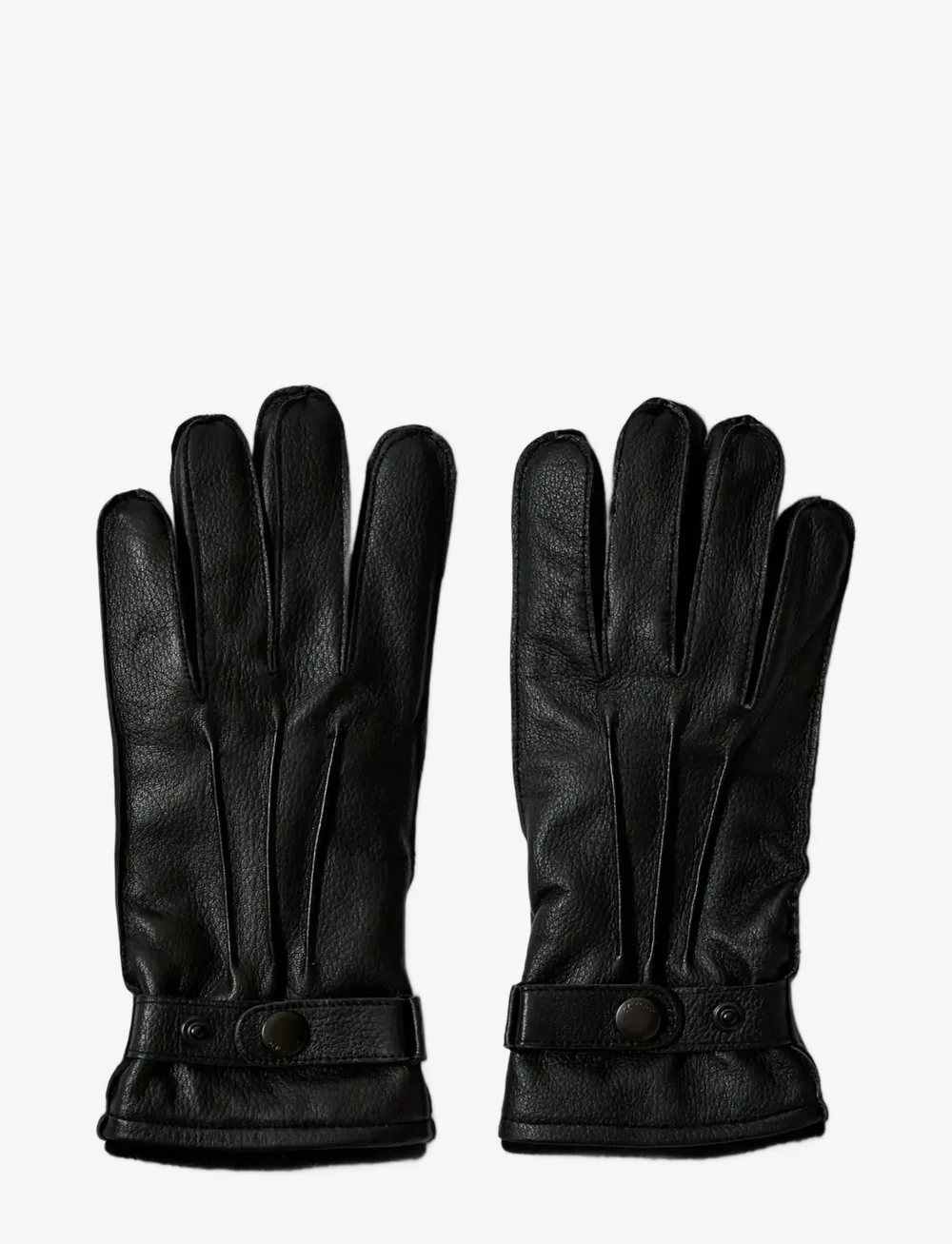 Selected - SLHPOUL LEATHER GLOVES - kolleksjoner - black - 3