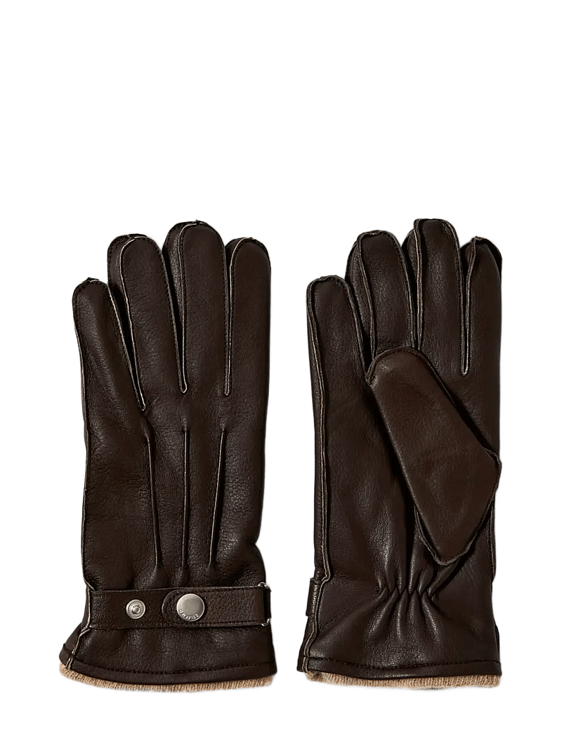 Selected - SLMPOUL LEATHER GLOVES - söfn - demitasse - 0