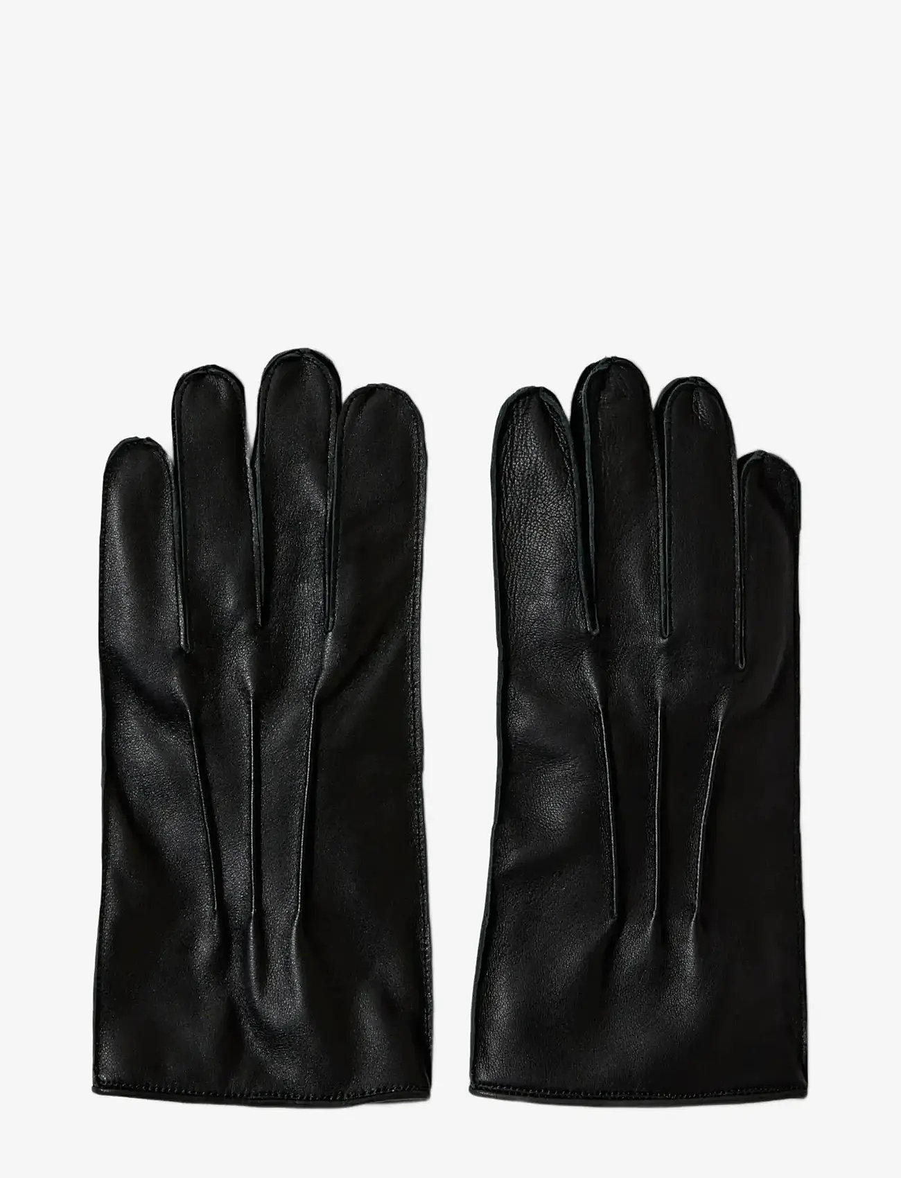 Selected - SLHZAIN LEATHER GLOVES - söfn - black - 4