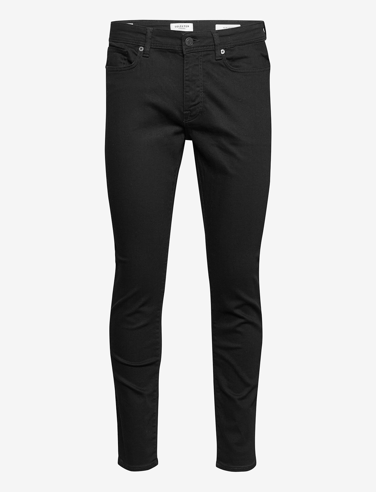 Selected Homme - SLHSLIM-LEON 3031 B SUPER ST JNS J - slim jeans - black denim - 0