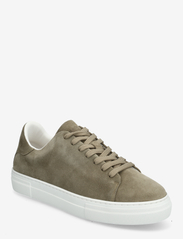 SLHDAVID CHUNKY CLEAN SUEDE TRAINER B - GRAPE LEAF