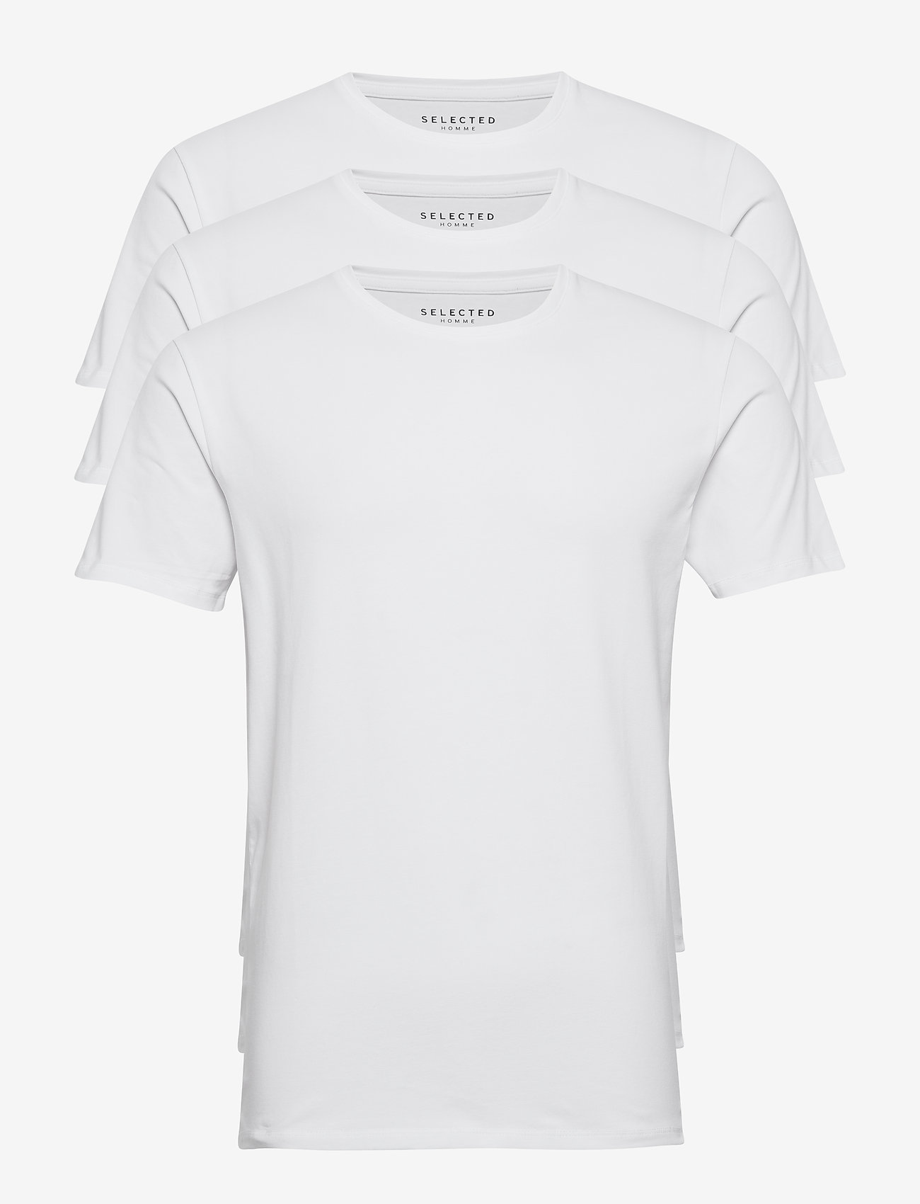 Selected Homme - SLHNEWPIMA SS O-NECK TEE 3 PACK NOOS - madalaimad hinnad - bright white - 0