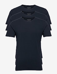 Selected Homme - SLHNEWPIMA SS O-NECK TEE 3 PACK NOOS - lowest prices - navy blazer - 0