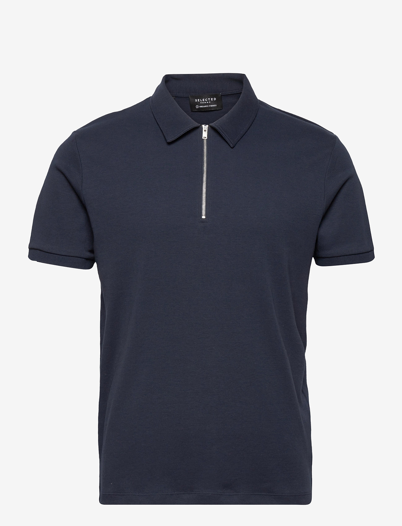 Selected Homme - SLHREGJASON ZIP SS POLO B EX - sky captain - 0