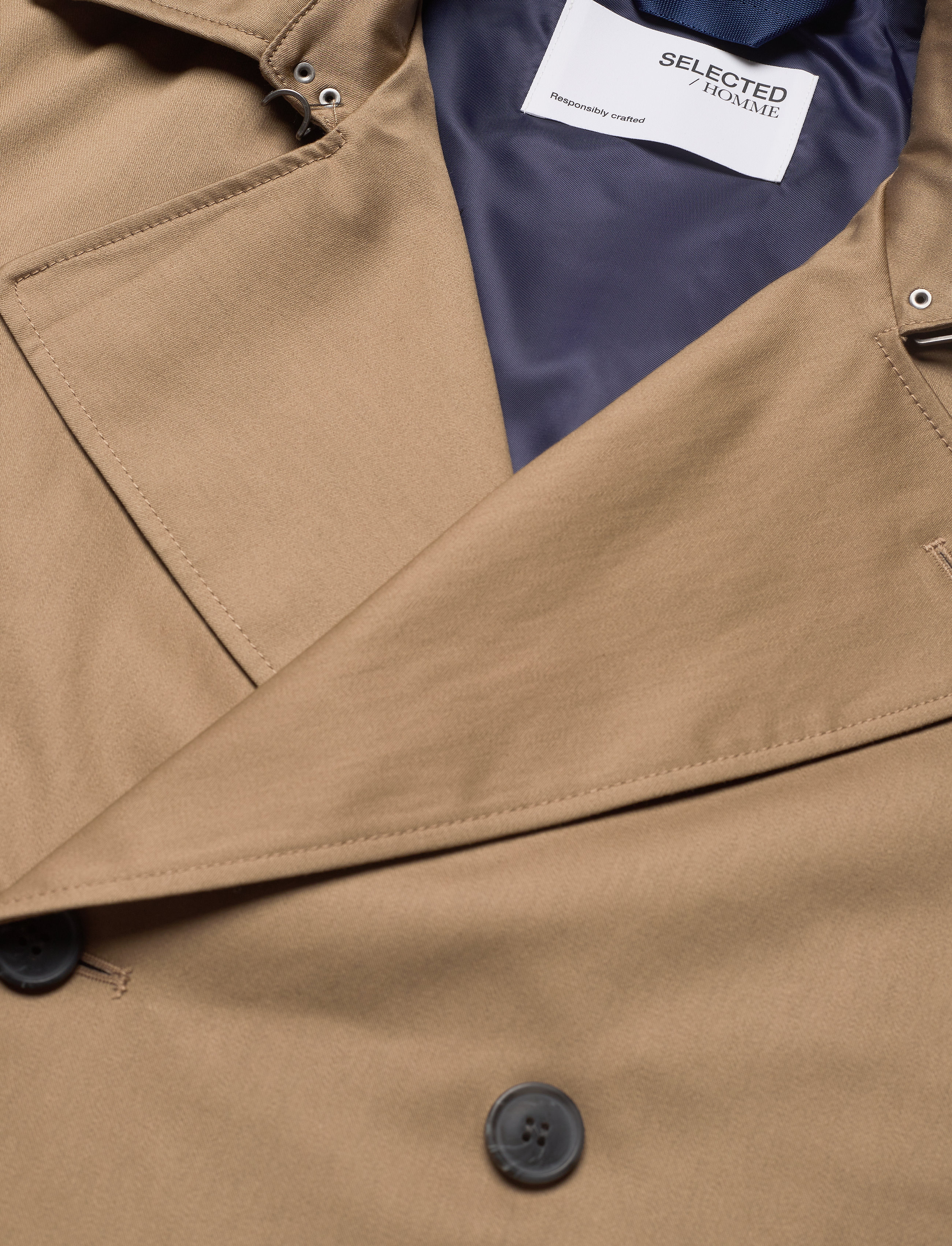 Selected - SLHSANDER DB COAT - petrified oak - 2