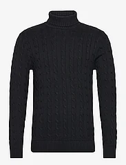 Selected Homme - SLHRYAN STRUCTURE ROLL NECK W - stickade basplagg - black - 0