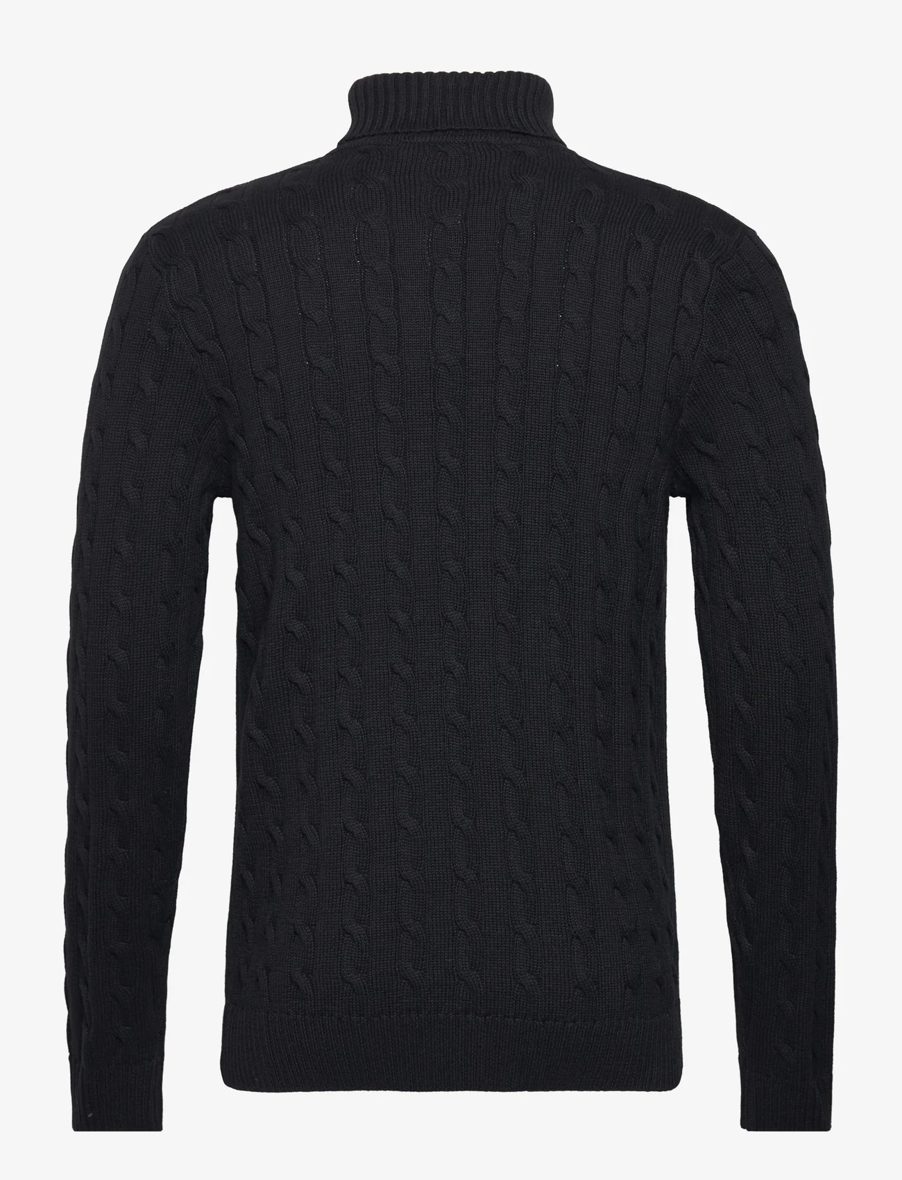 Selected Homme - SLHRYAN STRUCTURE ROLL NECK W - stickade basplagg - black - 1