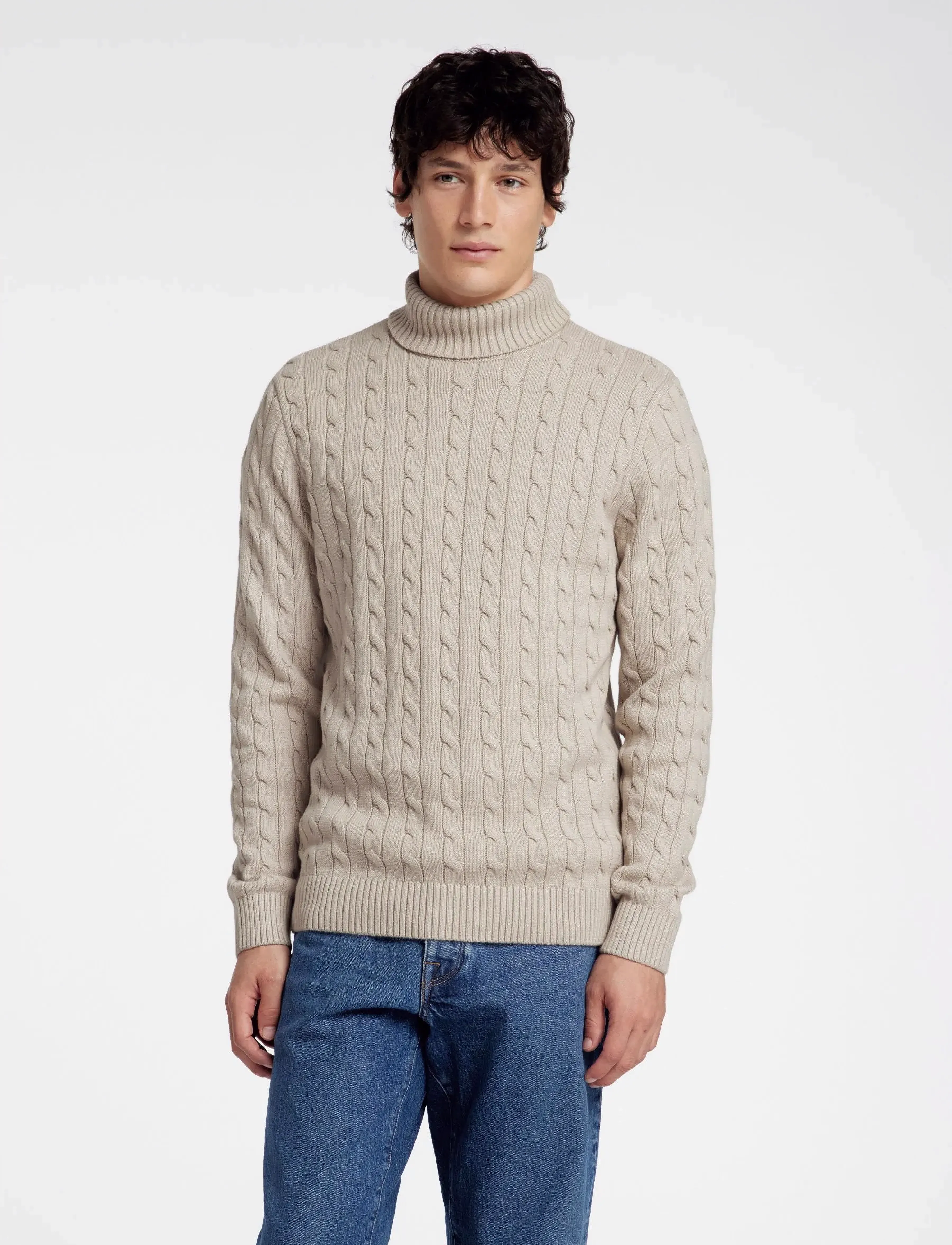 Selected - SLHRYAN STRUCTURE ROLL NECK - rollkragen - oatmeal - 1