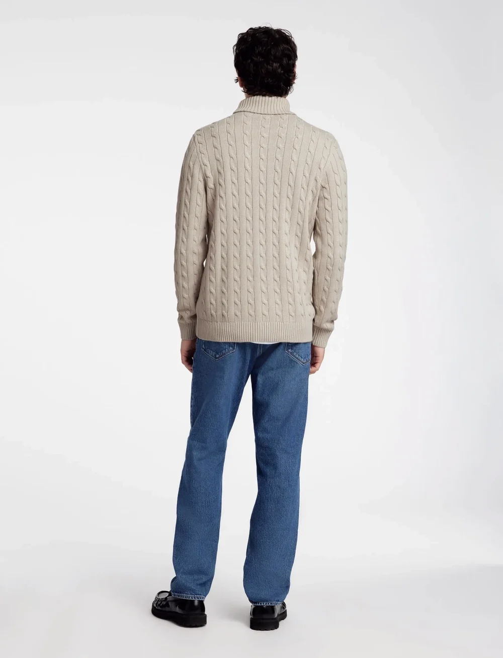 Selected - SLHRYAN STRUCTURE ROLL NECK - polokrage - oatmeal - 2