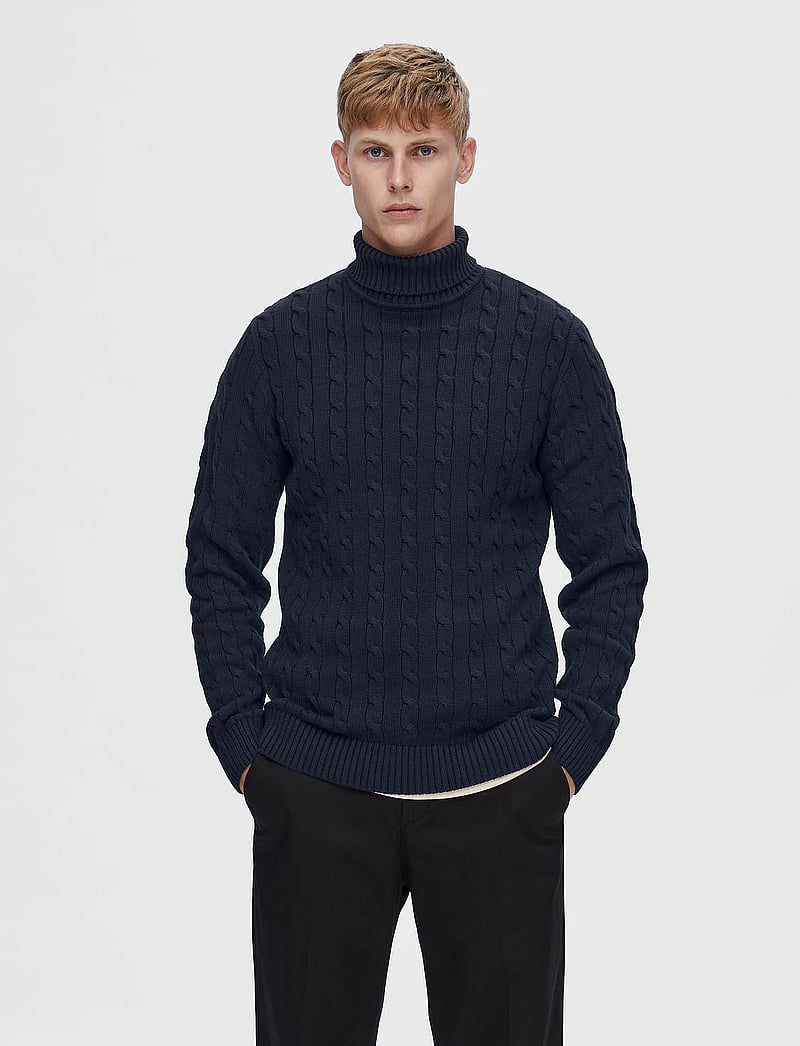 Selected - SLHRYAN STRUCTURE ROLL NECK - rollkragen - sky captain - 0