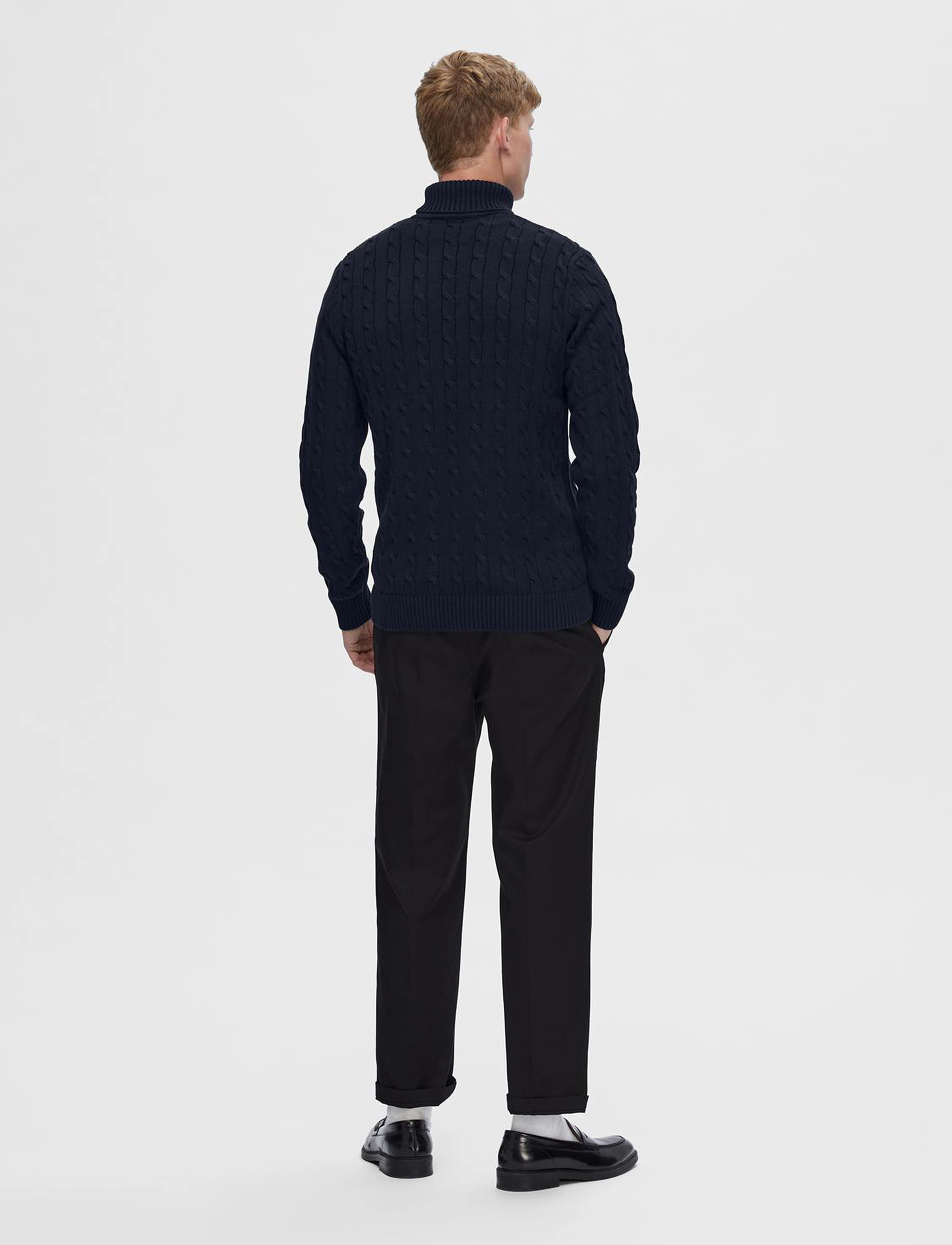 Selected - SLHRYAN STRUCTURE ROLL NECK - syntymäpäivälahjat - sky captain - 3