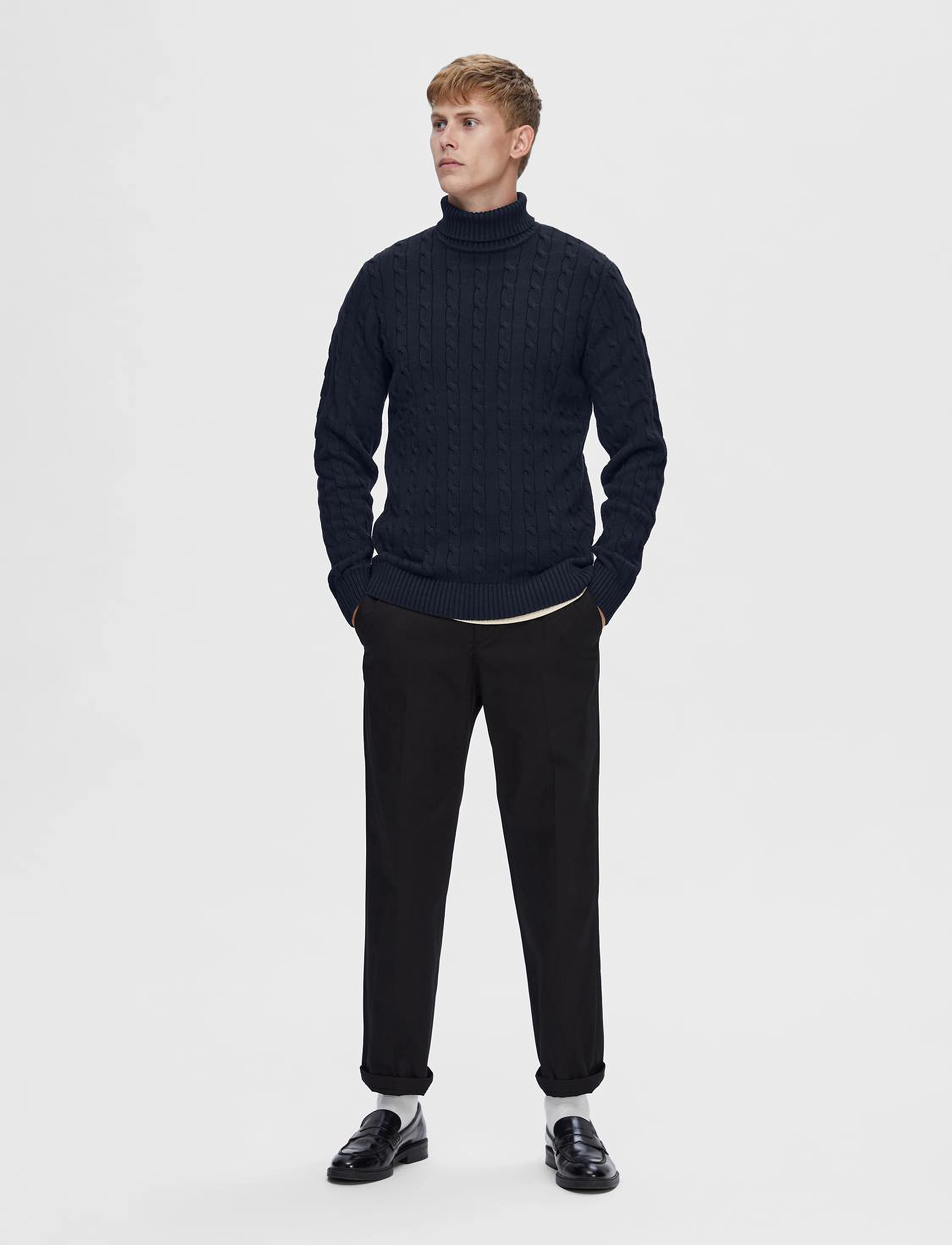 Selected - SLHRYAN STRUCTURE ROLL NECK - syntymäpäivälahjat - sky captain - 4