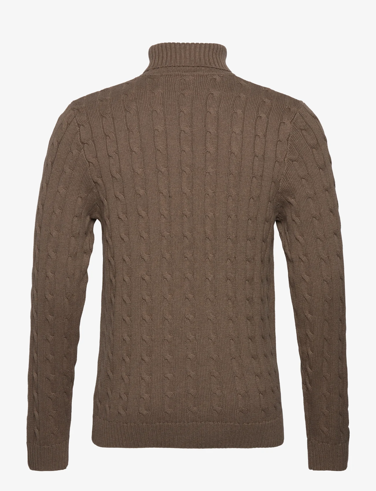 Selected Homme - SLHRYAN STRUCTURE ROLL NECK W - perusneuleet - teak - 1