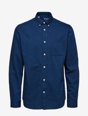 Selected Homme - SLHREGRICK-DENIM SHIRT LS U - denim shirts - dark blue denim - 0