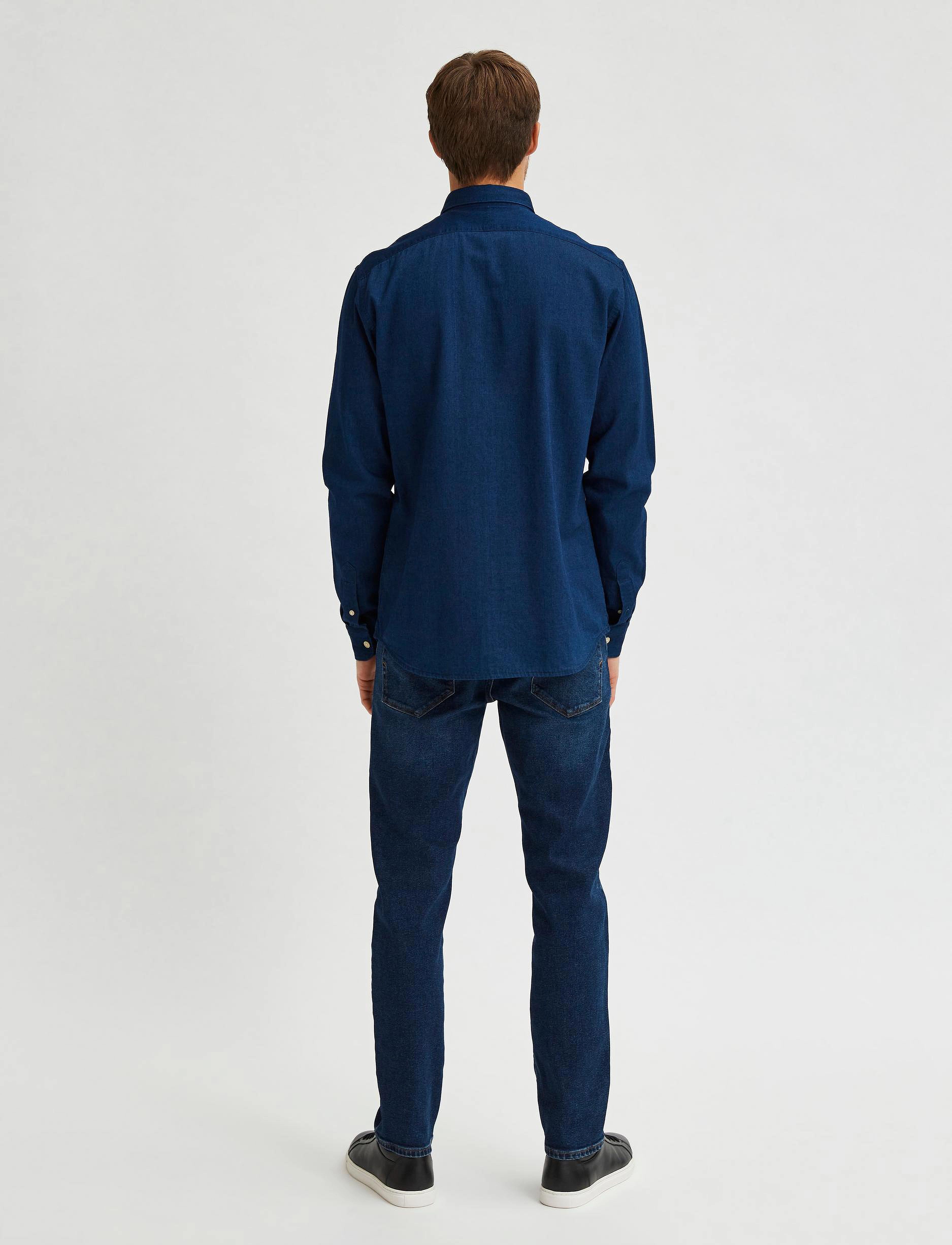 Selected - SLHREGRICK-DENIM SHIRT LS U - dark blue denim - 3