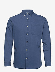 Selected Homme - SLHREGRICK-DENIM SHIRT LS U - jeansskjorter - medium blue denim - 0