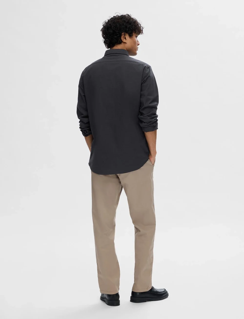 Selected - SLHREGRICK-OX SHIRT LS NOOS - striped shirts - black - 3