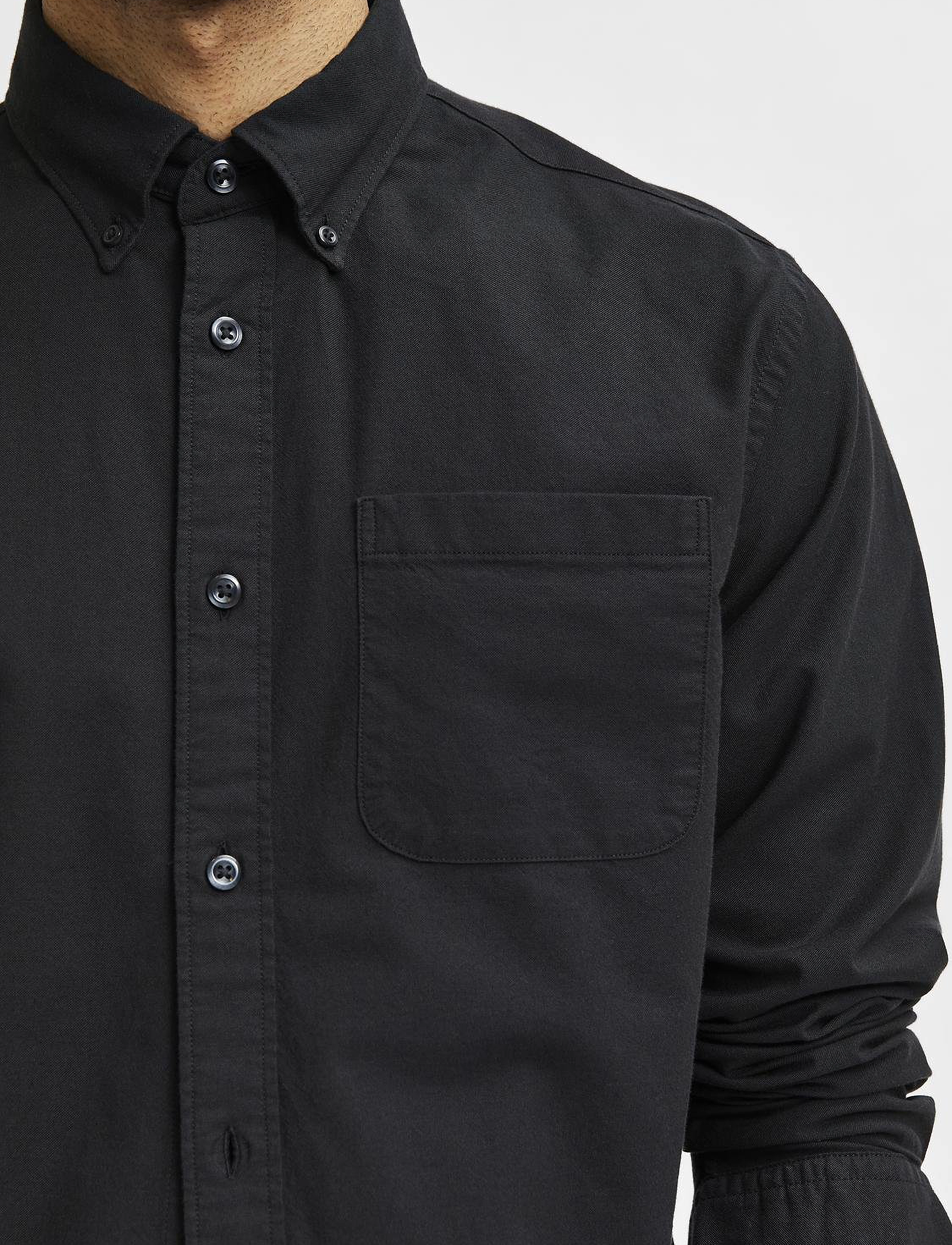 Selected - SLMREGCOLE RICK-OX SHIRT LS NOOS - stribede skjorter - black - 5