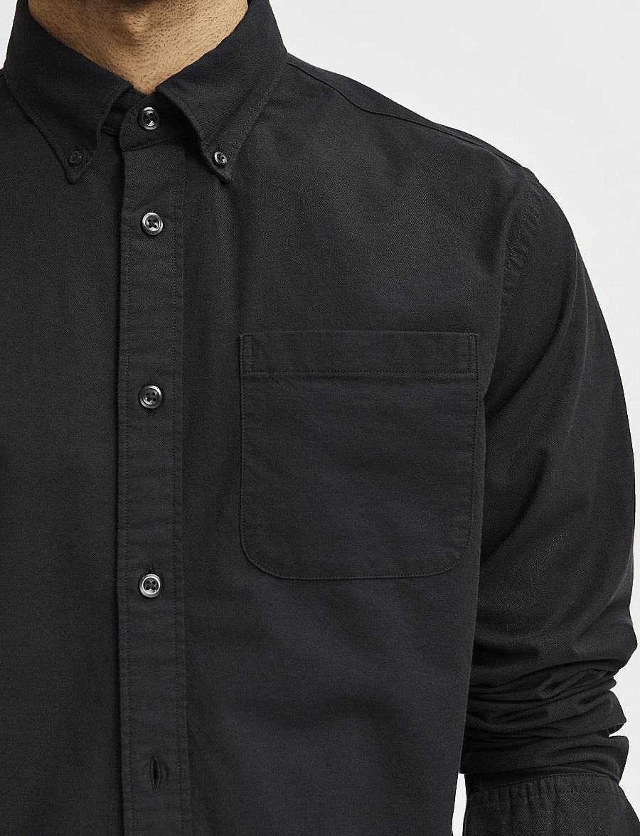 Selected - SLMREGCOLE RICK-OX SHIRT LS NOOS - koszule w paski i prążki - black - 5