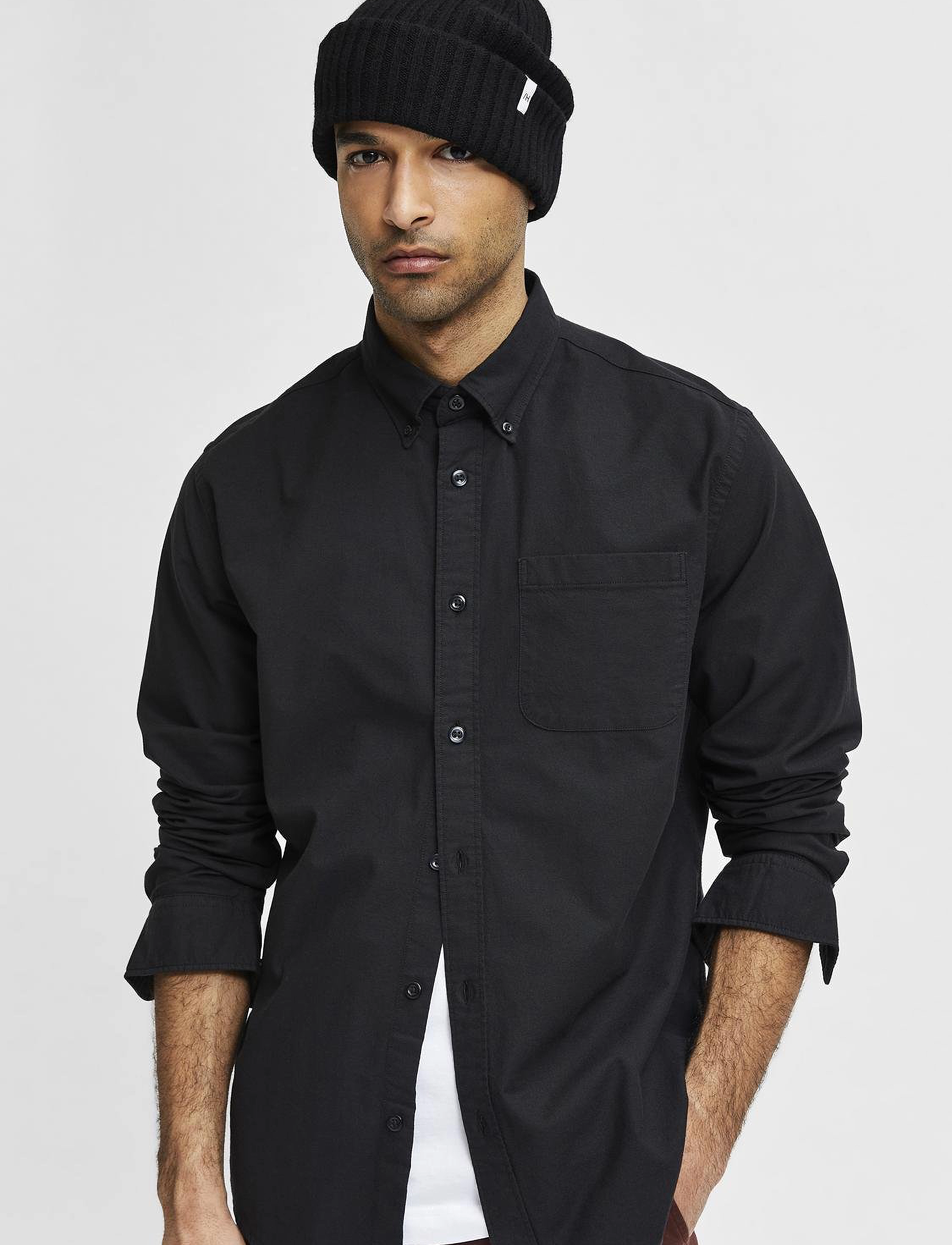 SELECTED Slmcole-Rick Ox Reg Ls Shirt Noos casual skjortor herr – bild 5