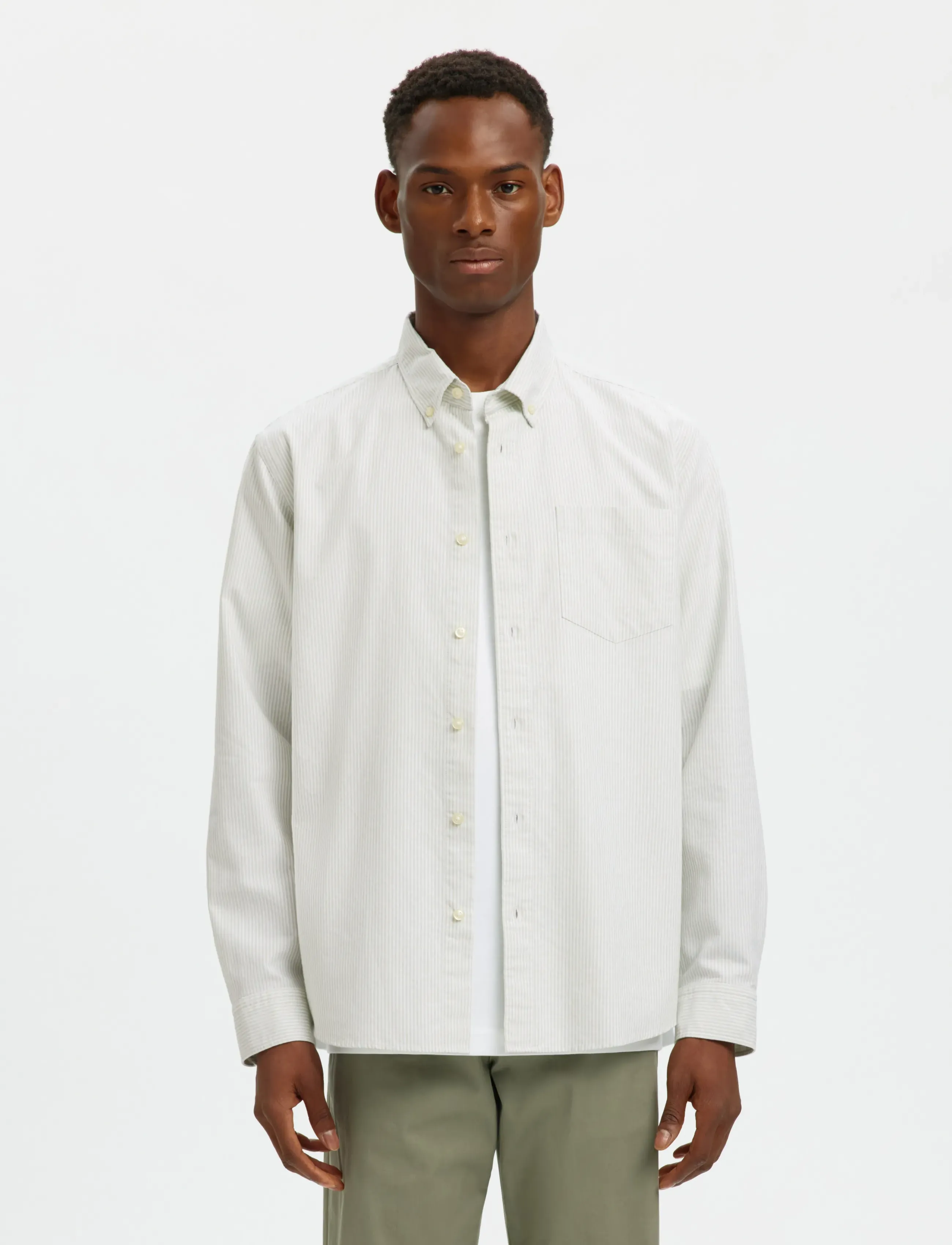 Selected SLMREGCOLE RICK-OX SHIRT LS NOOS - Skjorter - BRIGHT WHITE / white