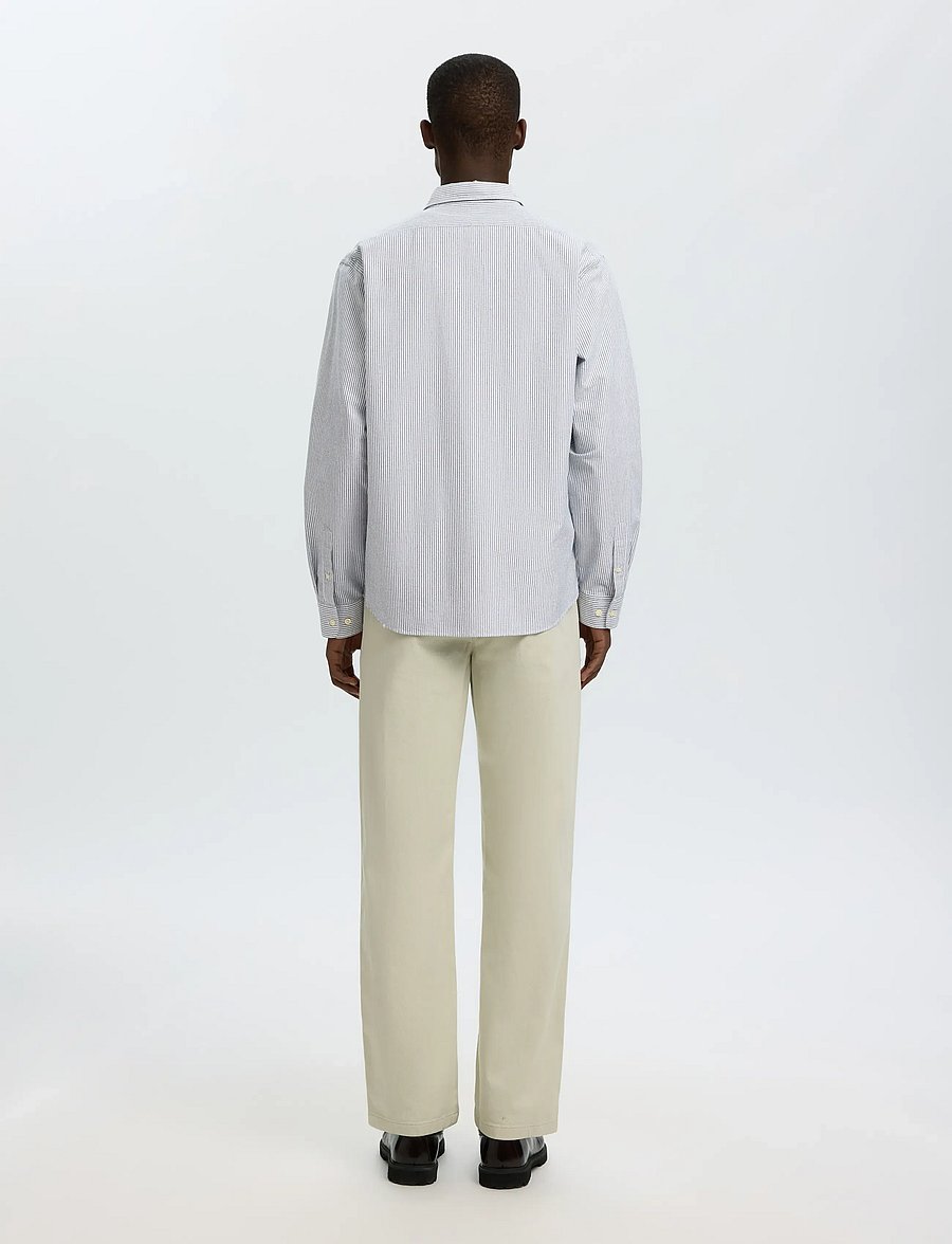 Selected - SLMREGCOLE RICK-OX SHIRT LS NOOS - triibulised särgid - bright white - 2