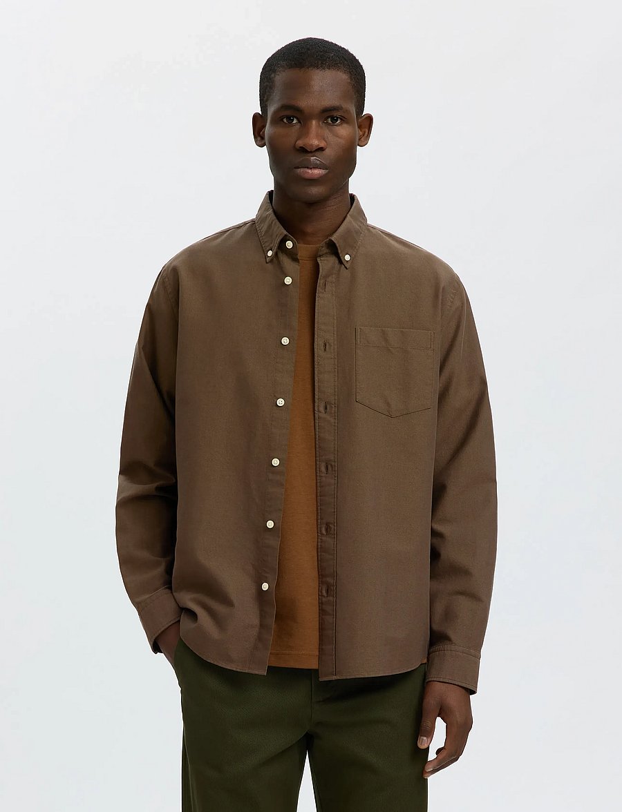 Selected - SLMCOLE-RICK OX REG LS SHIRT NOOS - triibulised särgid - delicioso - 0
