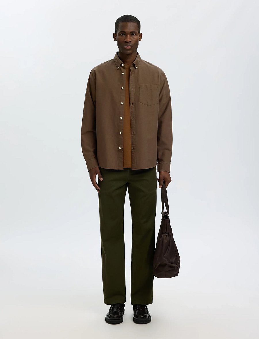 Selected - SLMCOLE-RICK OX REG LS SHIRT NOOS - triibulised särgid - delicioso - 5